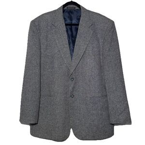 PERSONAL CHOICE Suit Jacket Sport Coat Navy Blue Silk Westen Cowboy Mens 46L